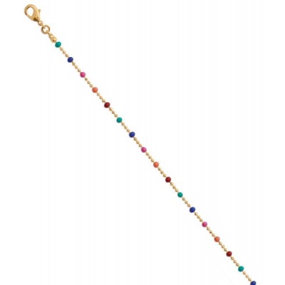 Bracelet multicolore en plaqué or pour femme - Pep's - Lyn&Or Bijoux