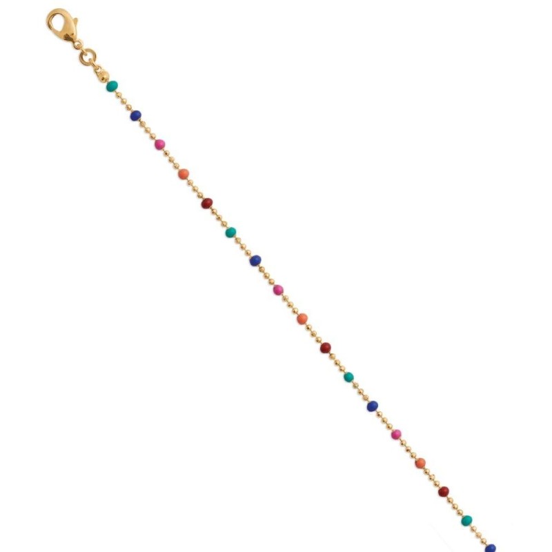 Bracelet multicolore en plaqué or pour femme - Pep's - Lyn&Or Bijoux