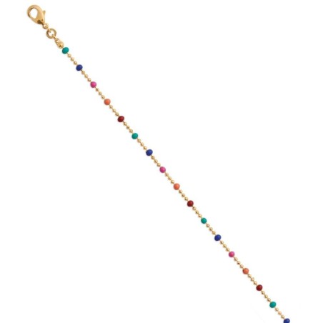Bracelet multicolore en plaqué or pour femme - Pep's - Lyn&Or Bijoux