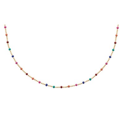 Collier multicolore en plaqué or pour femme - Pep's - Lyn&Or Bijoux