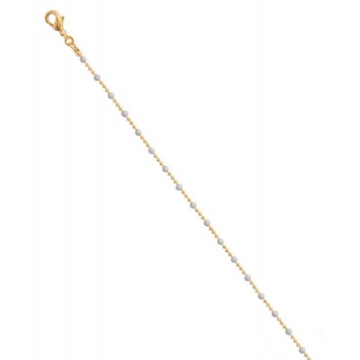 Bracelet blanc en plaqué or pour femme - Pep's - Lyn&Or Bijoux