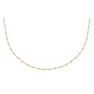 Collier blanc en plaqué or pour femme - Pep's - Lyn&Or Bijoux