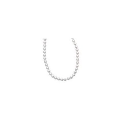 Collier de perles blanches femme, diamètre 6 mm - Mallina - Lyn&Or Bijoux