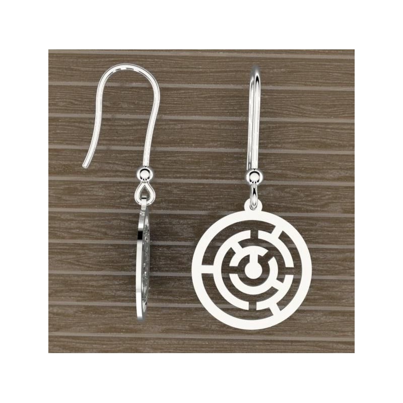 boucles d'oreilles argent pour Femme - Labyrinthe - Lyn&Or Bijoux