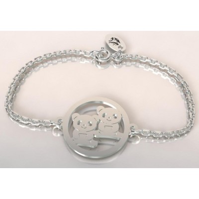 Bracelet créateur pour femme en argent - Panda - Lyn&Or Bijoux