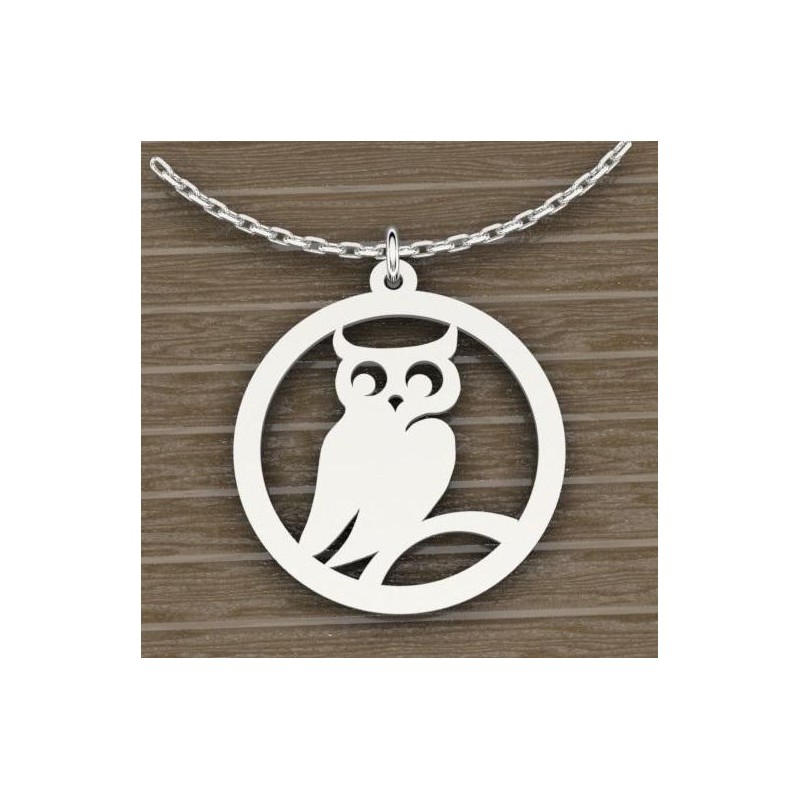 Collier et pendentif argent pour Femme - Chouette - Lyn&Or Bijoux