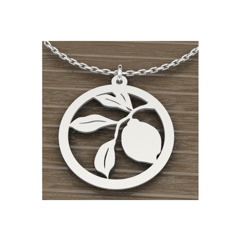 Collier et pendentif argent pour Femme - Citronnier - Lyn&Or Bijoux
