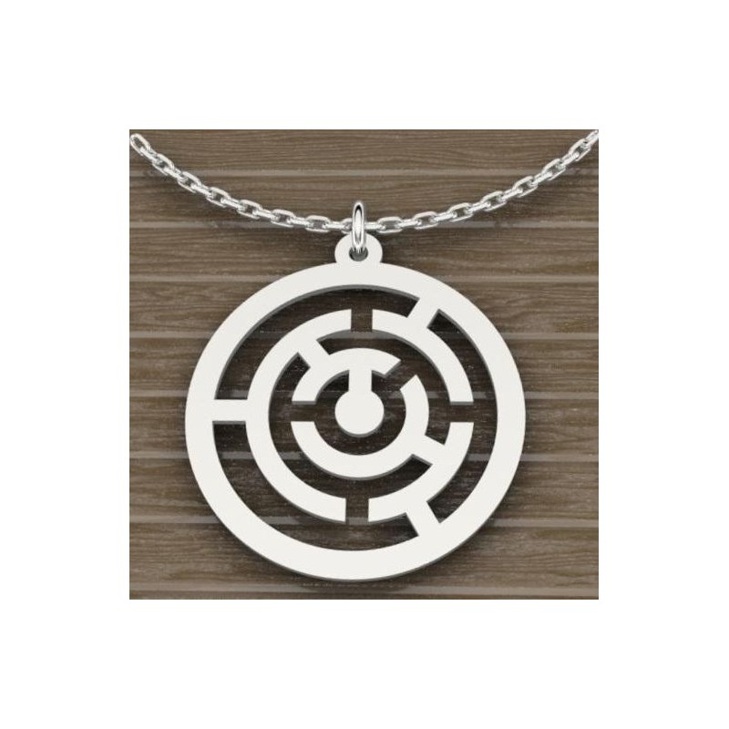 Collier et pendentif argent pour Femme - Labyrinthe - Lyn&Or Bijoux
