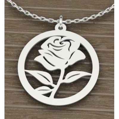 Collier et pendentif argent pour Femme - Rosier - Lyn&Or Bijoux