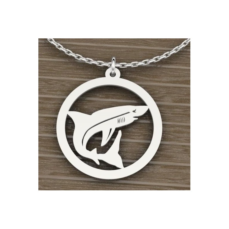 Collier et pendentif argent pour Femme - Requin - Lyn&Or Bijoux
