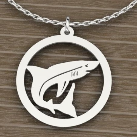 Collier et pendentif argent pour Femme - Requin - Lyn&Or Bijoux Collier et pendentif argent pour Femme - Requin - Lyn&Or Bijoux