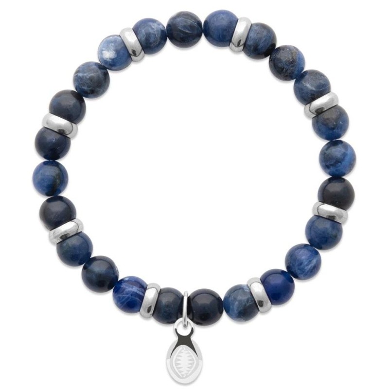 Bracelet pour homme Jaspe et acier - Shark'n Stones Bleu - Lyn&Or Bijoux