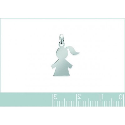 Pendentif collier pour enfant en argent, Fillette - Lyn&Or Bijoux