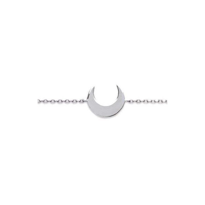 Bracelet Lune en argent rhodié pour femme - Syva - Lyn&Or Bijoux