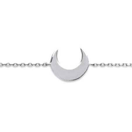 Bracelet Lune en argent rhodié pour femme - Syva - Lyn&Or Bijoux