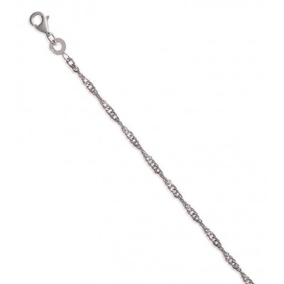 Chaîne de cheville pour femme torsadée, argent - Emilie - Lyn&Or Bijoux