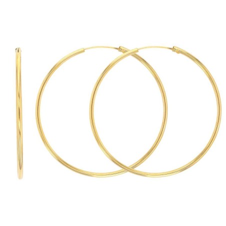 Grandes créoles en or 18 carats pour femme - Zhora 40 mm - Lyn&Or Bijoux