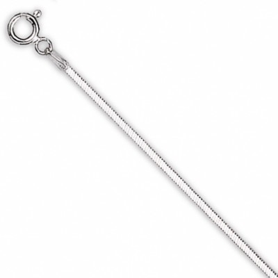 Chaîne en argent rhodié pour femme, Maille serpent carré 1,3mm - Lyn&Or Bijoux