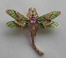 broche art nouveau libellule