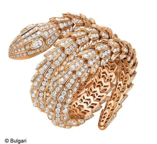 bracelet serpent or et diamant bulgari