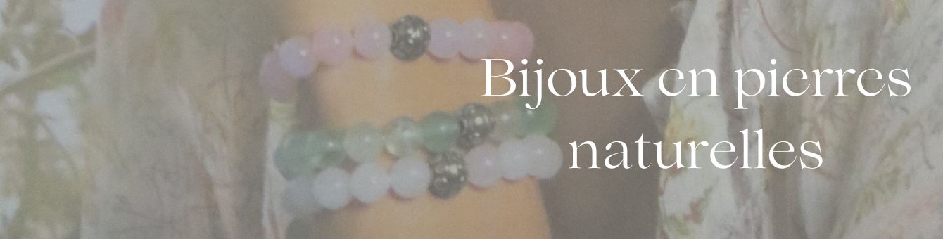 bijoux avec pierres fines, pierres colorées et naturelles