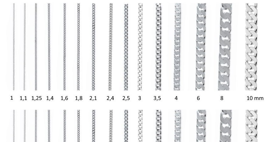 chaîne collier argent massif pour home, femme, enfant