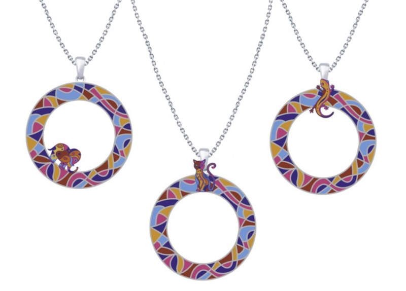 collier créateur multicolore original pour femme, idée cadeau