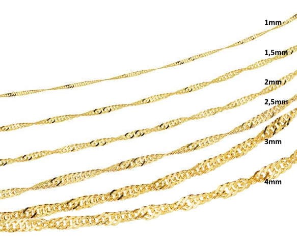 chaine en maille torsadée luxe
